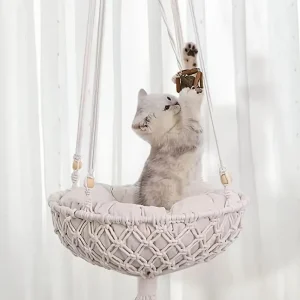PurrChic Boho Cat Hammock Swing